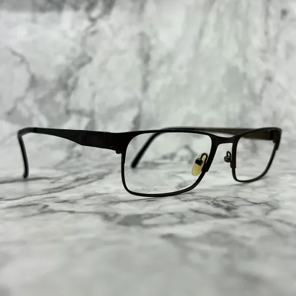 Safilo Elasta 7196 0JWU Eyeglasses Frames Brown Rectangle full Rim 47-19-145 - Picture 3 of 12